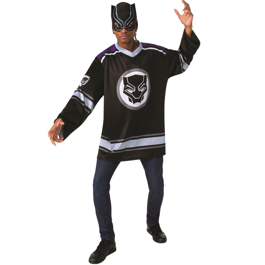 Black Panther Hockey Jersey and Mask Image 1