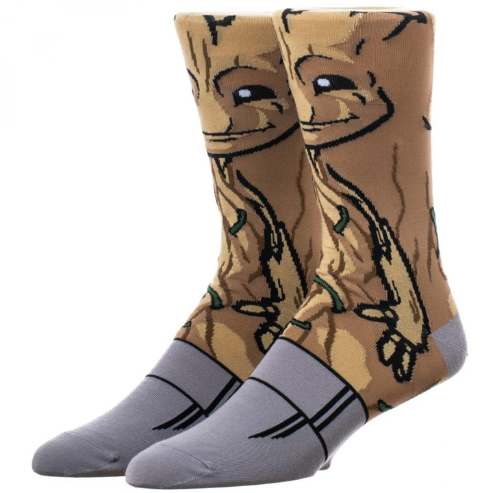 Guardians of the Galaxy Teen Groot 360 Character Crew Sock Image 1