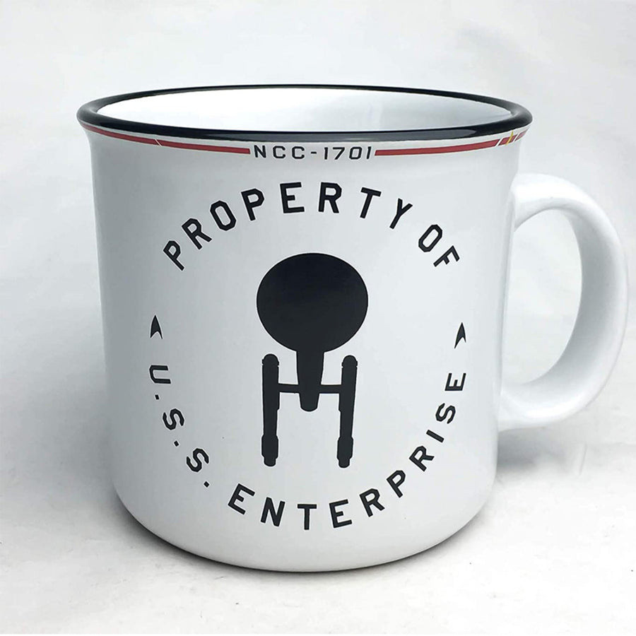 Stark Trek Property of U.S.S. Enterprise 20 Ounce Camper Mug Image 1