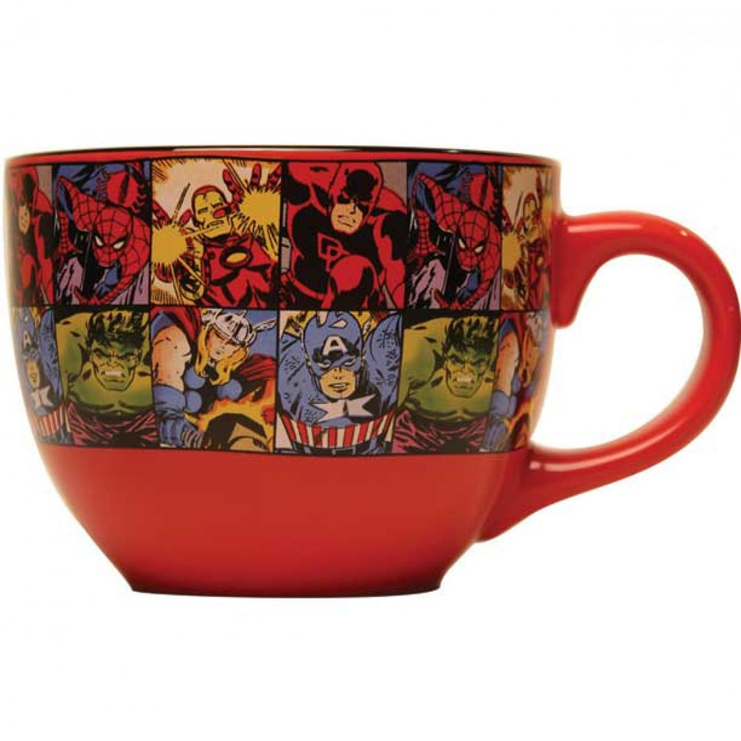 Avengers Comic Collage 24 Ounce Soup Mug Image 1