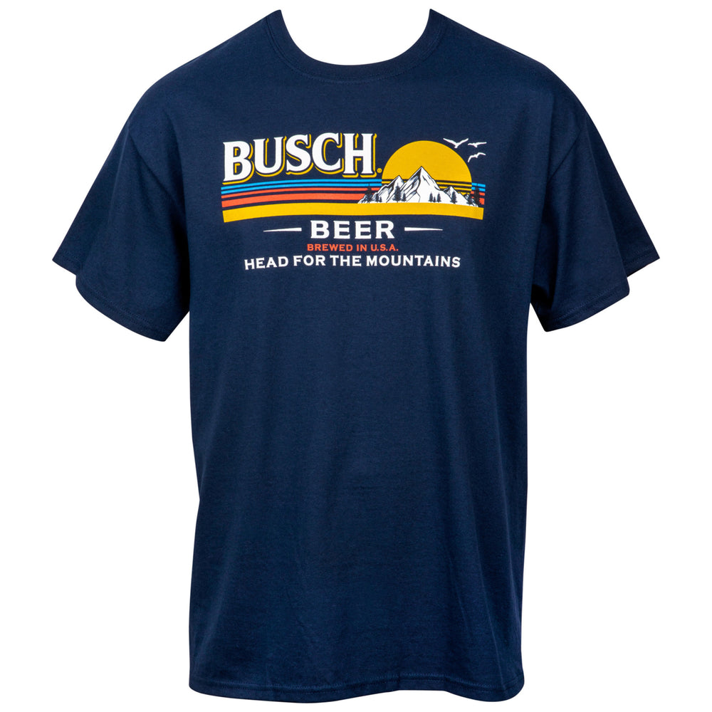 Busch Beer Head for the Mountains Logo T-Shirt Image 1
