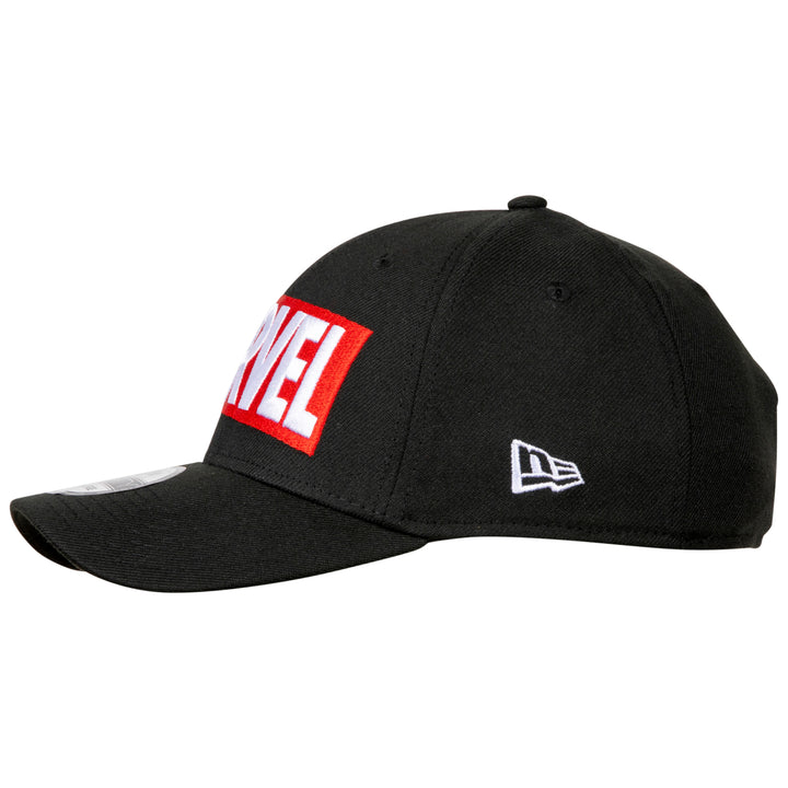 Marvel Brand Logo BLACK Label Era 39Thirty Fitted Hat Image 3