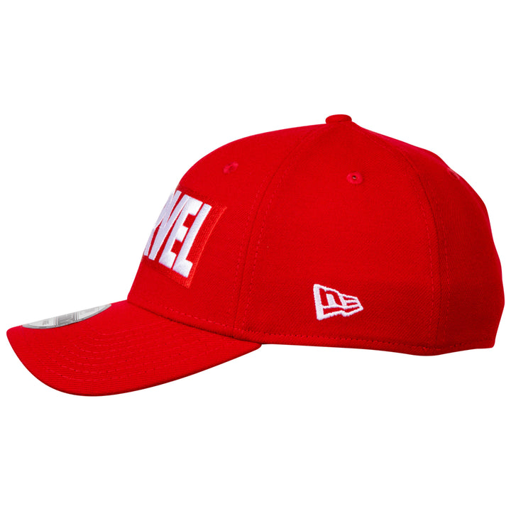 Marvel Brand Logo RED Label  Era 39Thirty Fitted Hat Image 3