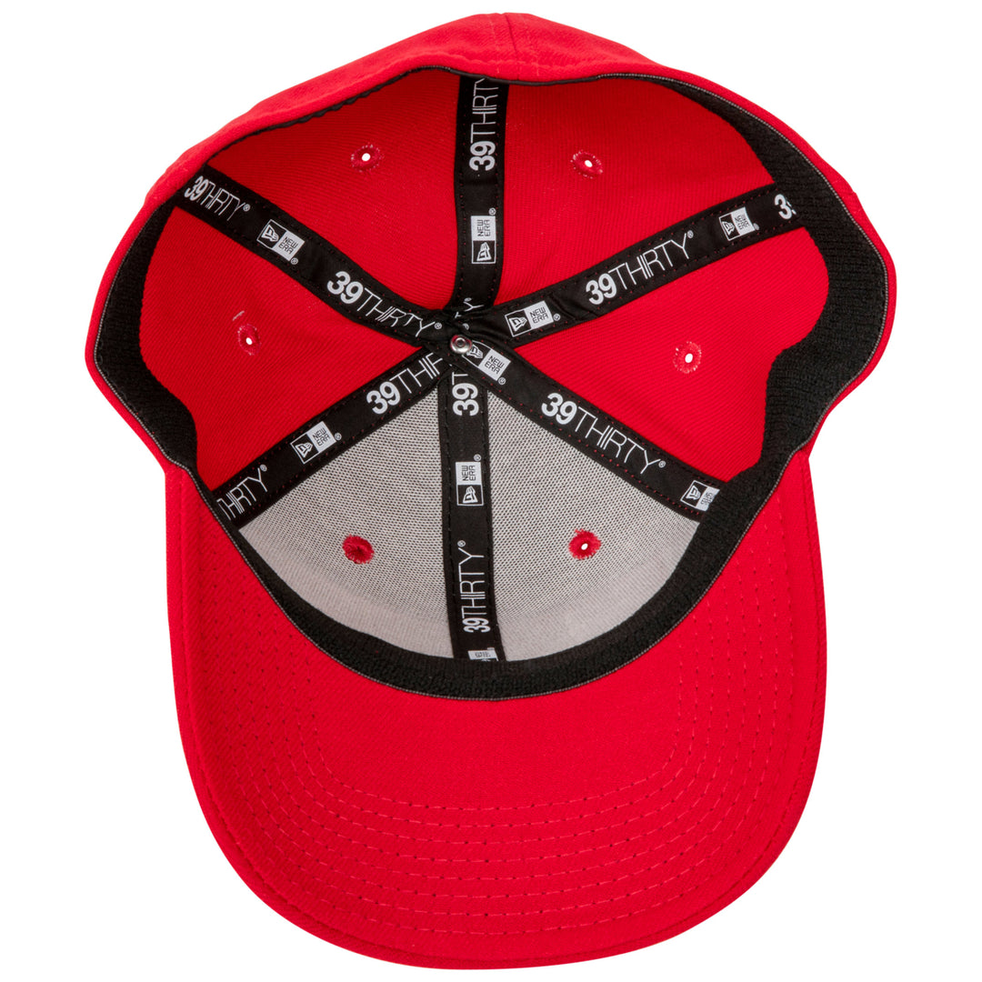 Marvel Brand Logo RED Label  Era 39Thirty Fitted Hat Image 4