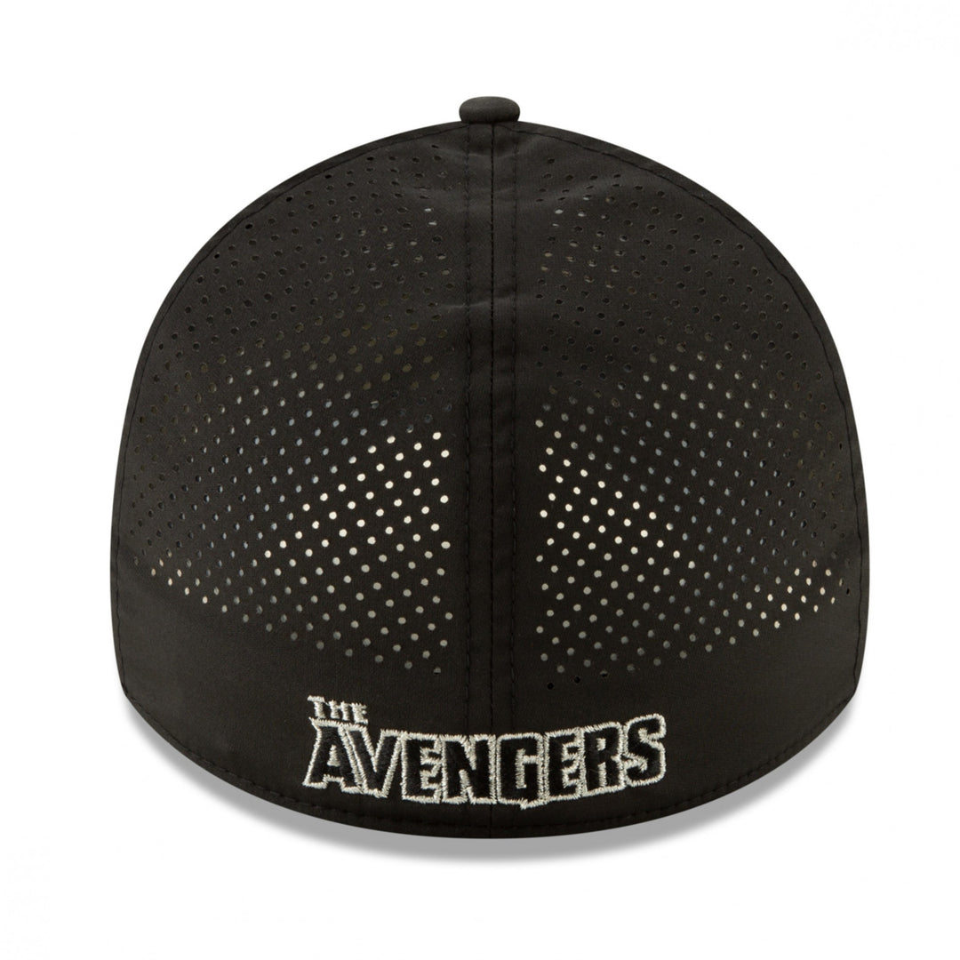 Avengers Silver Symbol Perforated for Play  Era 39Thirty Fitted Hat Image 4