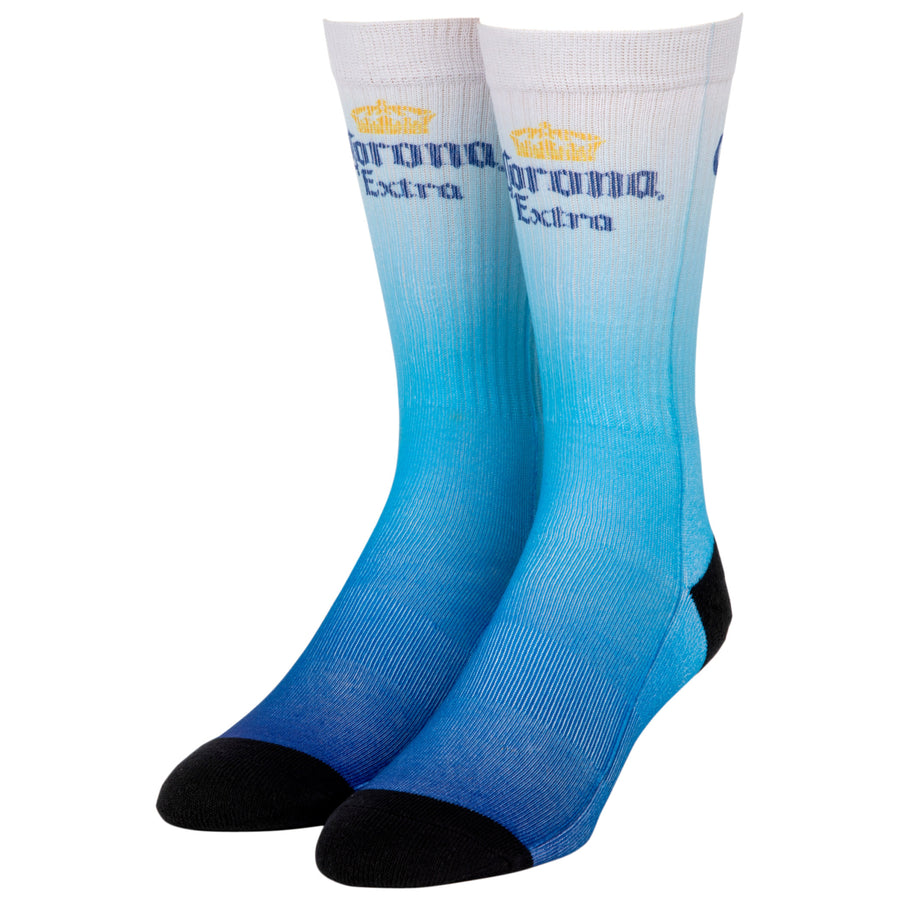 Corona Extra Blue Ombre Crew Socks Image 1
