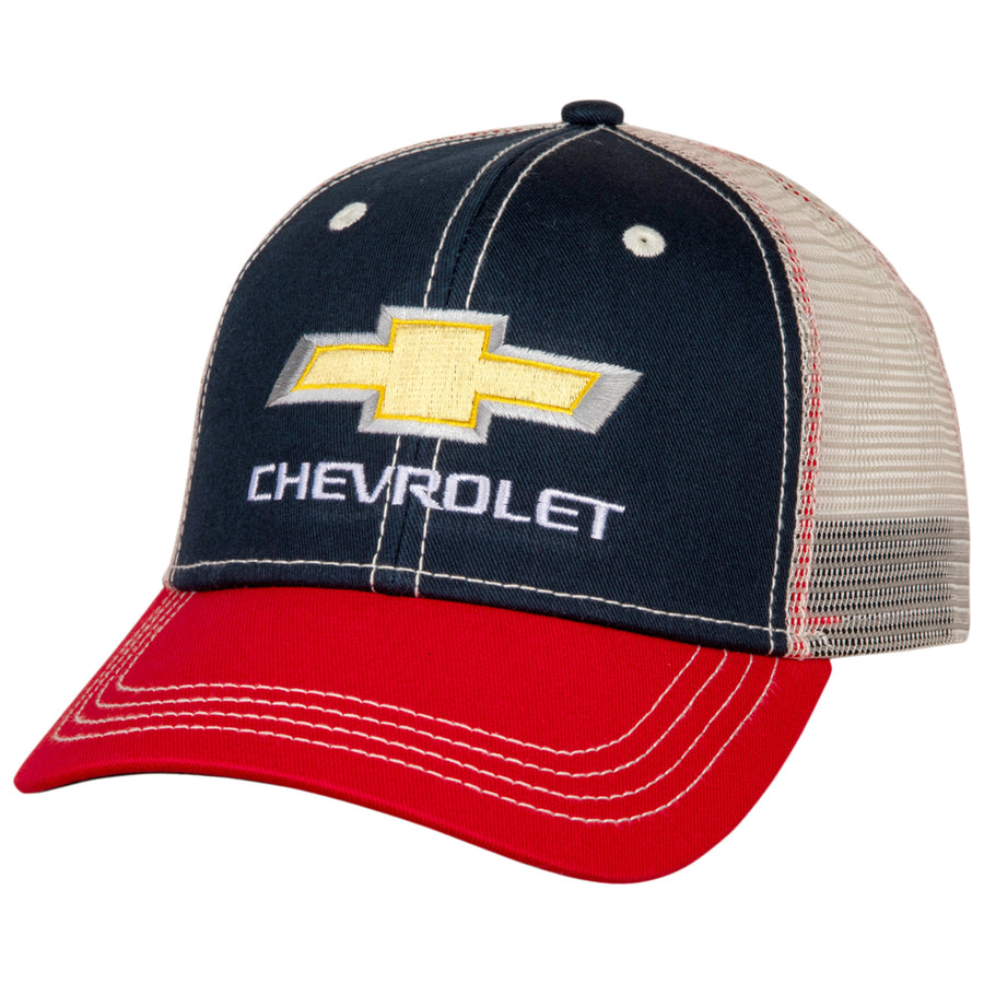Chevrolet Logo Adjustable Mesh Snapback Hat Image 1