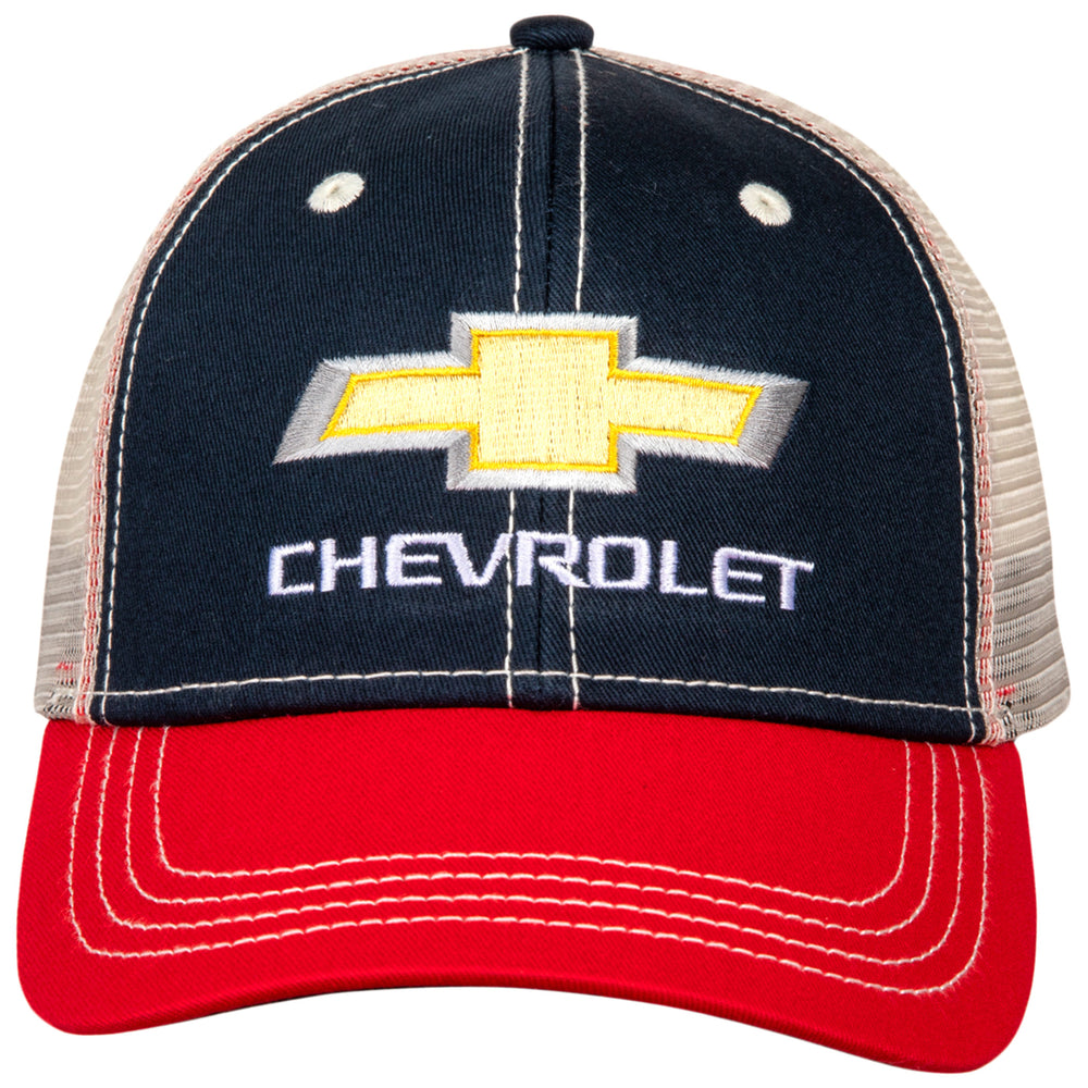 Chevrolet Logo Adjustable Mesh Snapback Hat Image 2