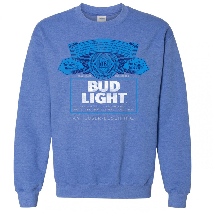 Bud Light Bottle Label Crewneck Sweatshirt Image 1