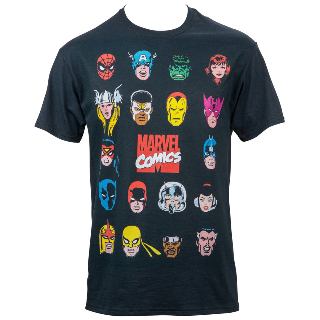 Marvel Comics Hero Portrait Bingo T-Shirt Image 1