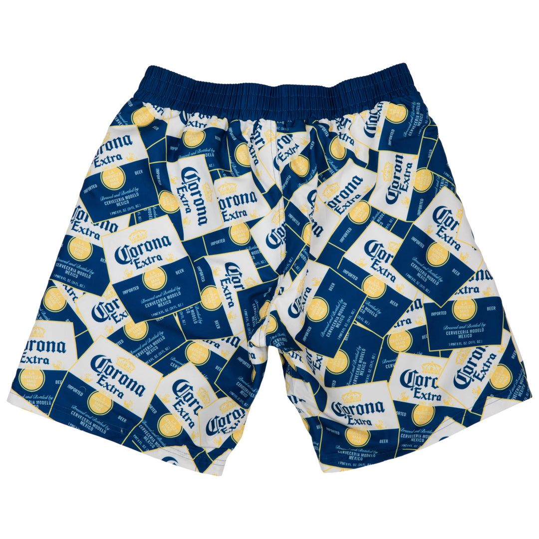 Corona Extra Scattered Labels Board Shorts Image 4