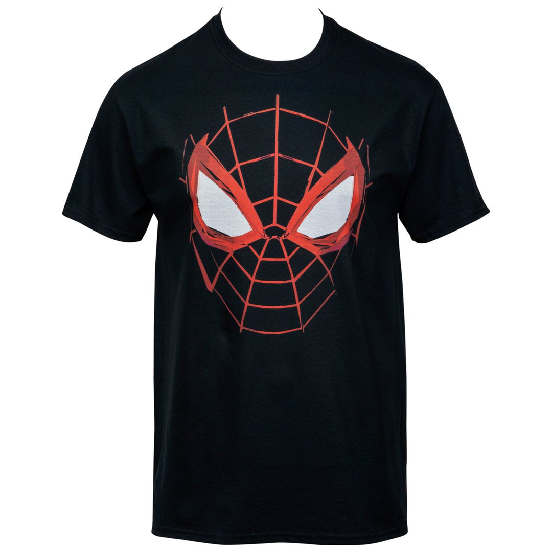 Spider-Man Miles Morales Web Face T-Shirt Image 1