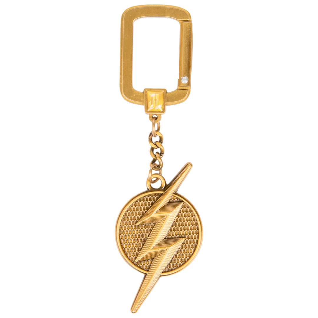 The Flash Justice League Gold Logo Keychain Image 1