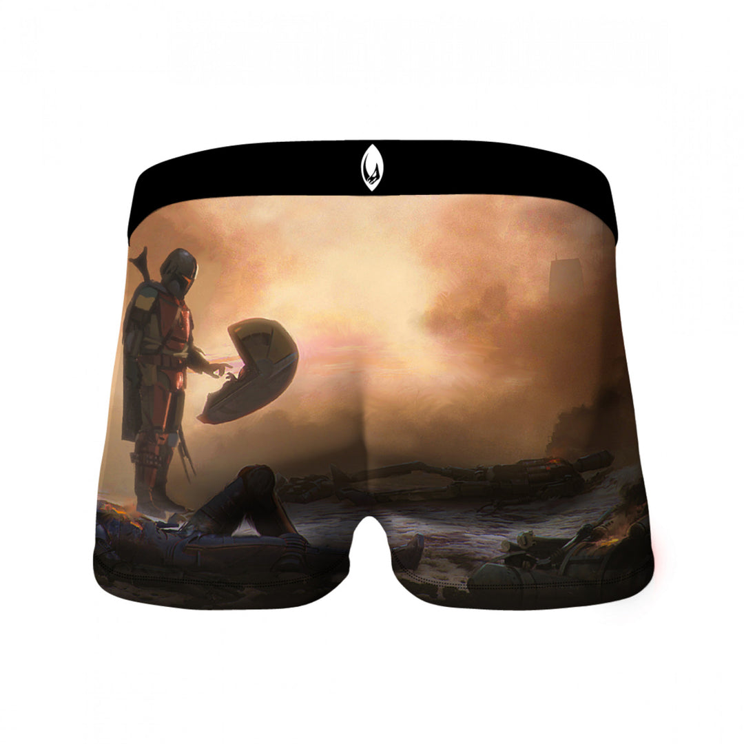 Star Wars The Mandalorian Meets The Child Scene Crazy Boxer Briefs Image 2