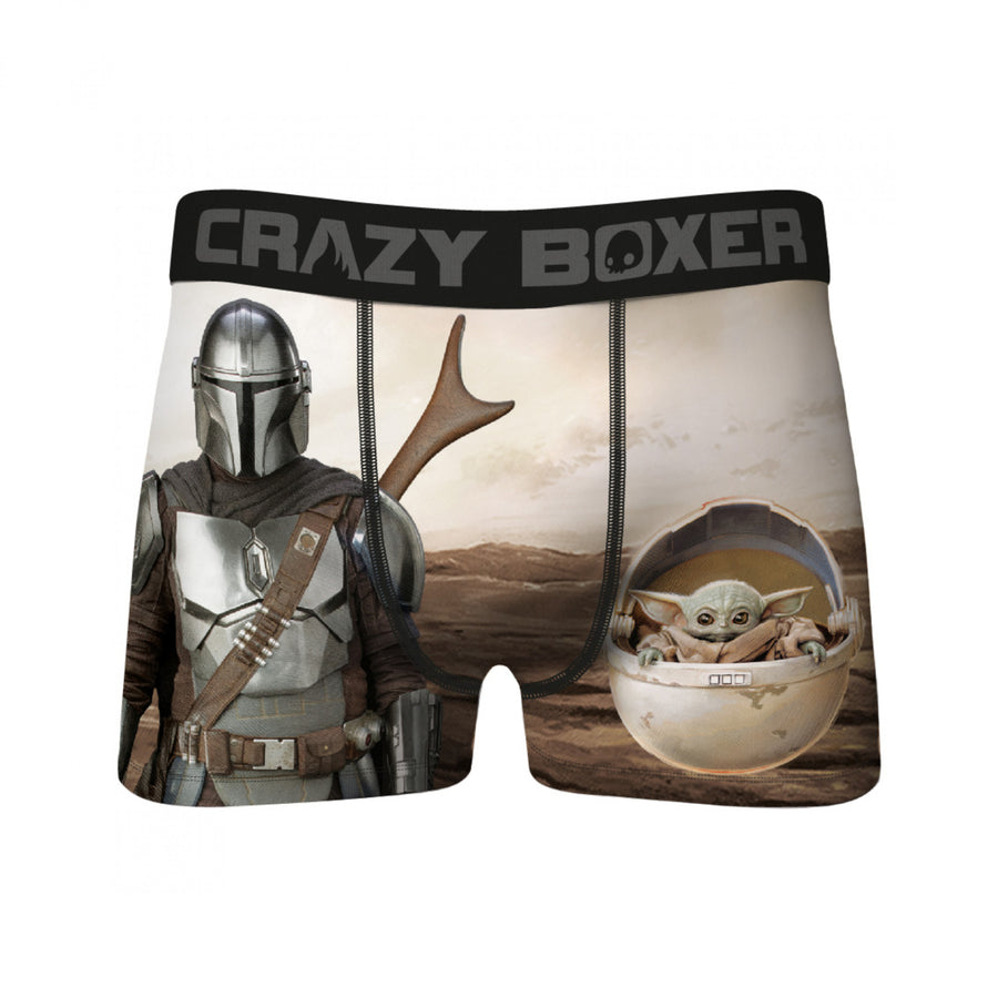 Star Wars The Mandalorian and Child Landscape Crazy Boxer Briefs Image 1