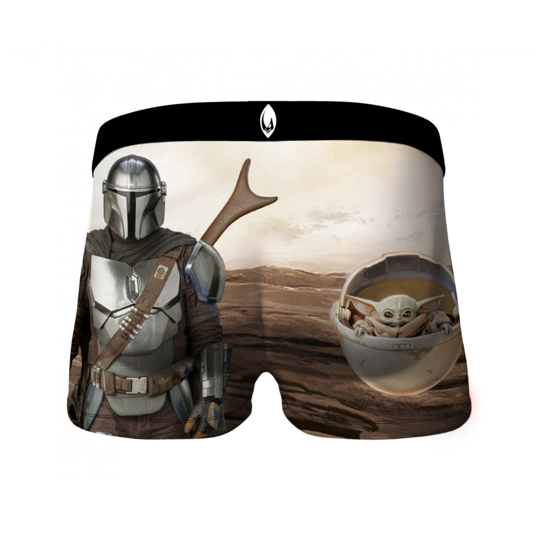 Star Wars The Mandalorian and Child Landscape Crazy Boxer Briefs Image 2