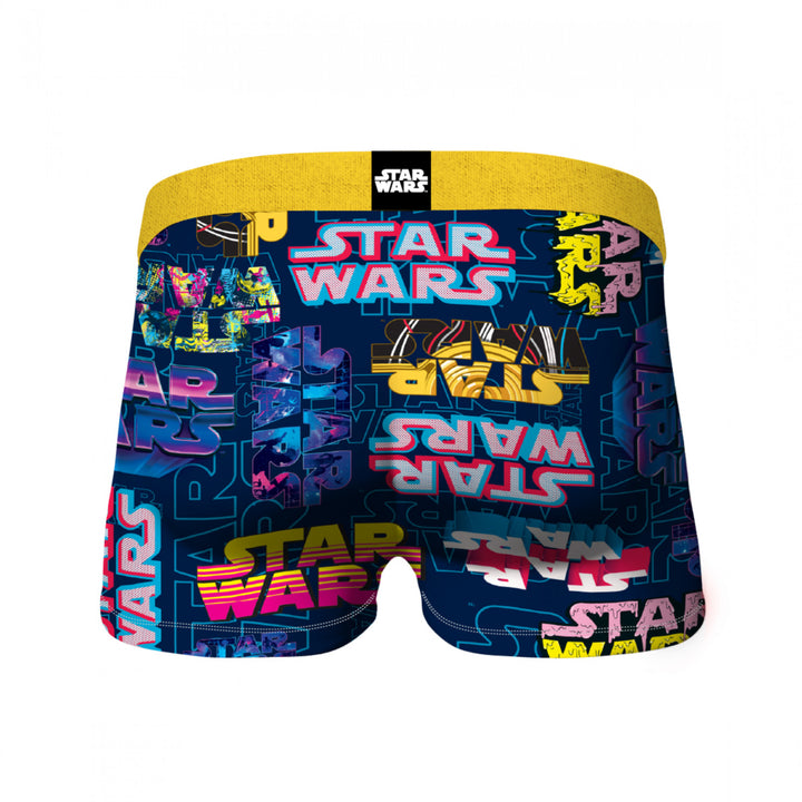 Star Wars Neon Text Logos All Over Mens Crazy Boxer Briefs Image 3