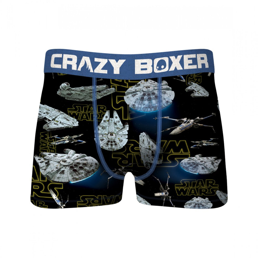 Star Wars Darth Vader and Millennium Falcon 2-Pack of Mens Crazy Boxer Briefs Image 4