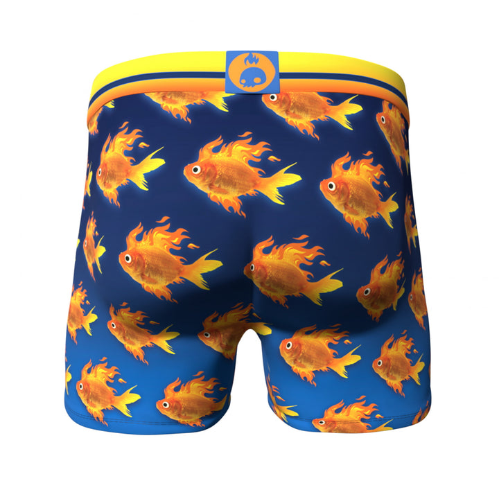 Gold Fish All Over Print Mens Underwear Boxer Briefs Image 2