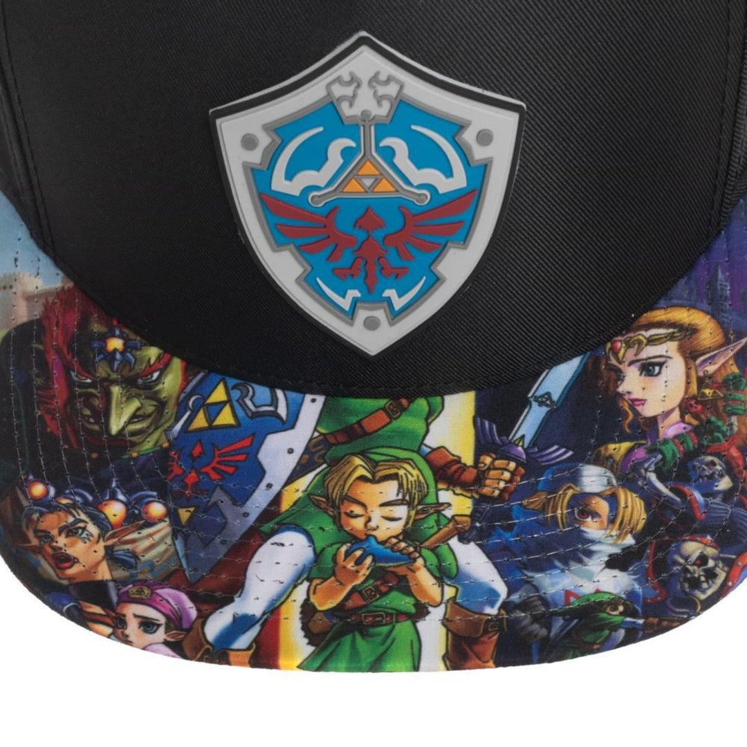 Legend Of Zelda Character Brim Sublimated Snapback Hat Image 4