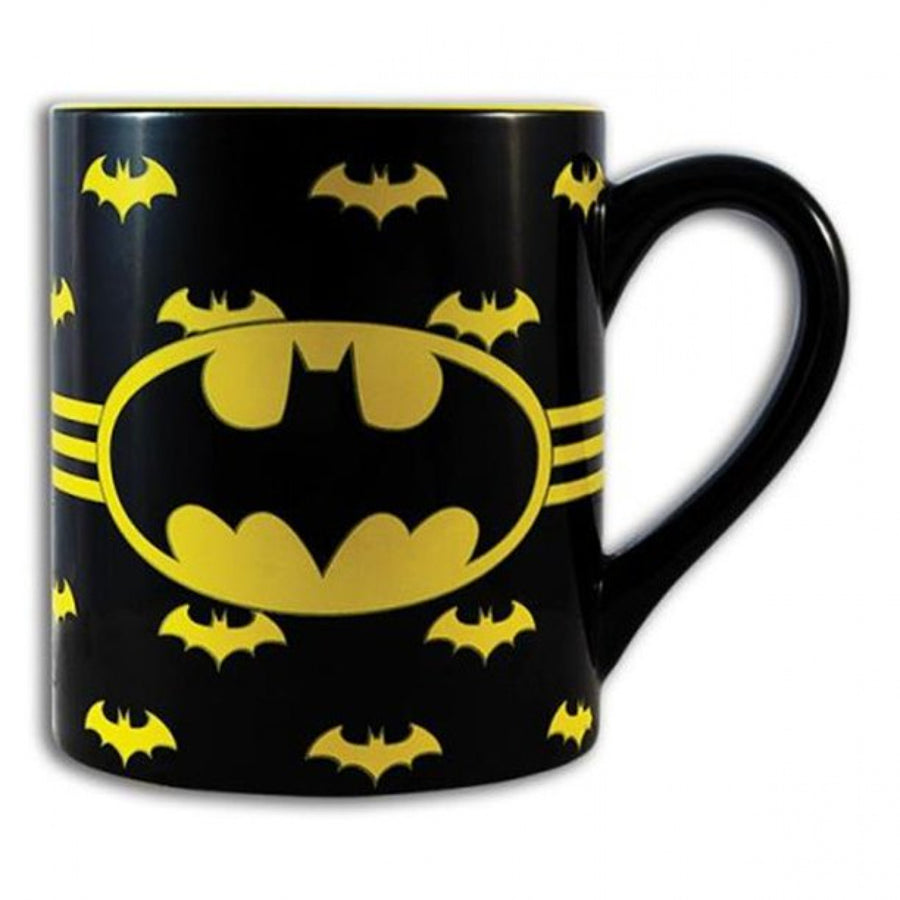 Batman Logo with Wrap Around Bats 14oz Ceramic Mug Image 1