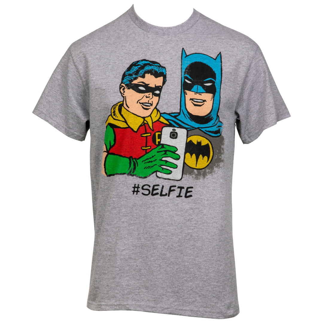 Batman And Robin Selfie T-Shirt Image 1