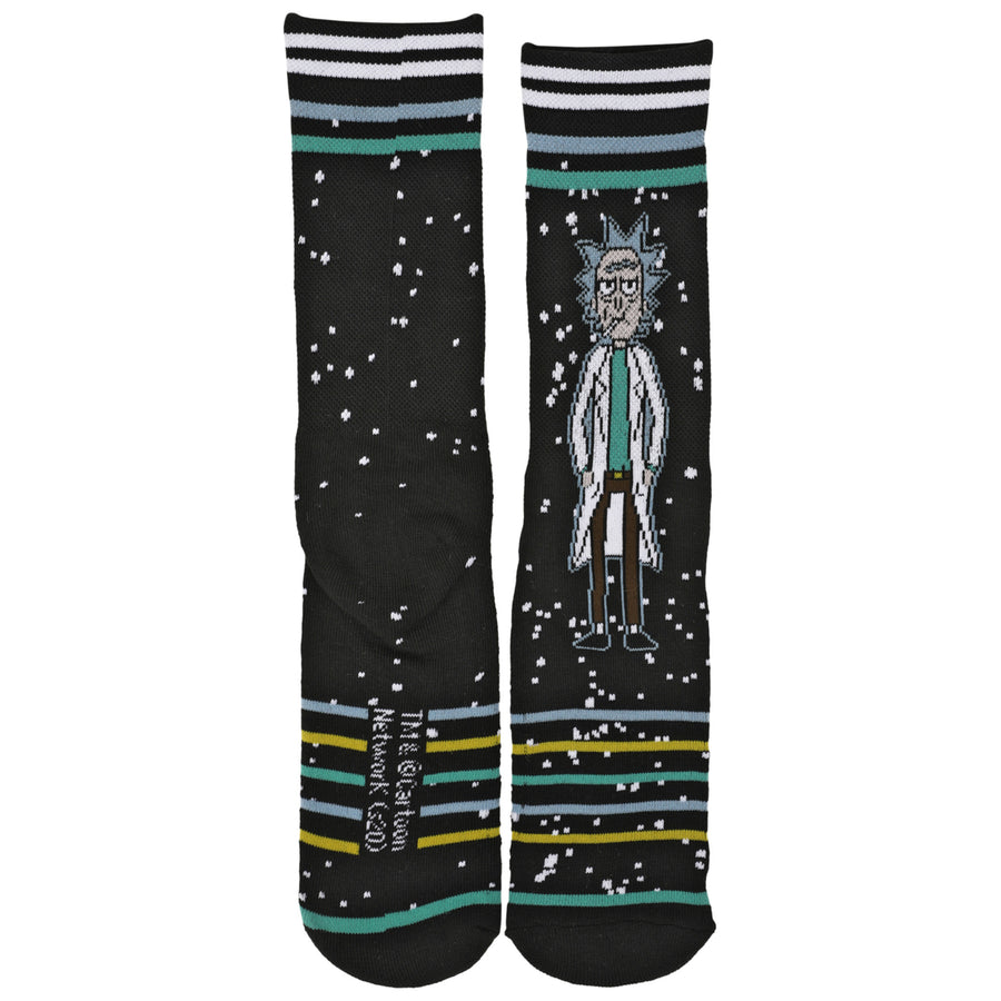 Rick and Morty Adult Swim Rick Waffle Cushion Crew Socks Image 1