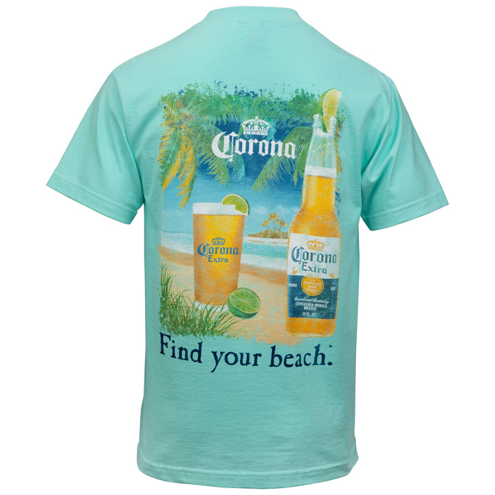 Corona Extra Find Your Beach Back Print T-Shirt Image 2