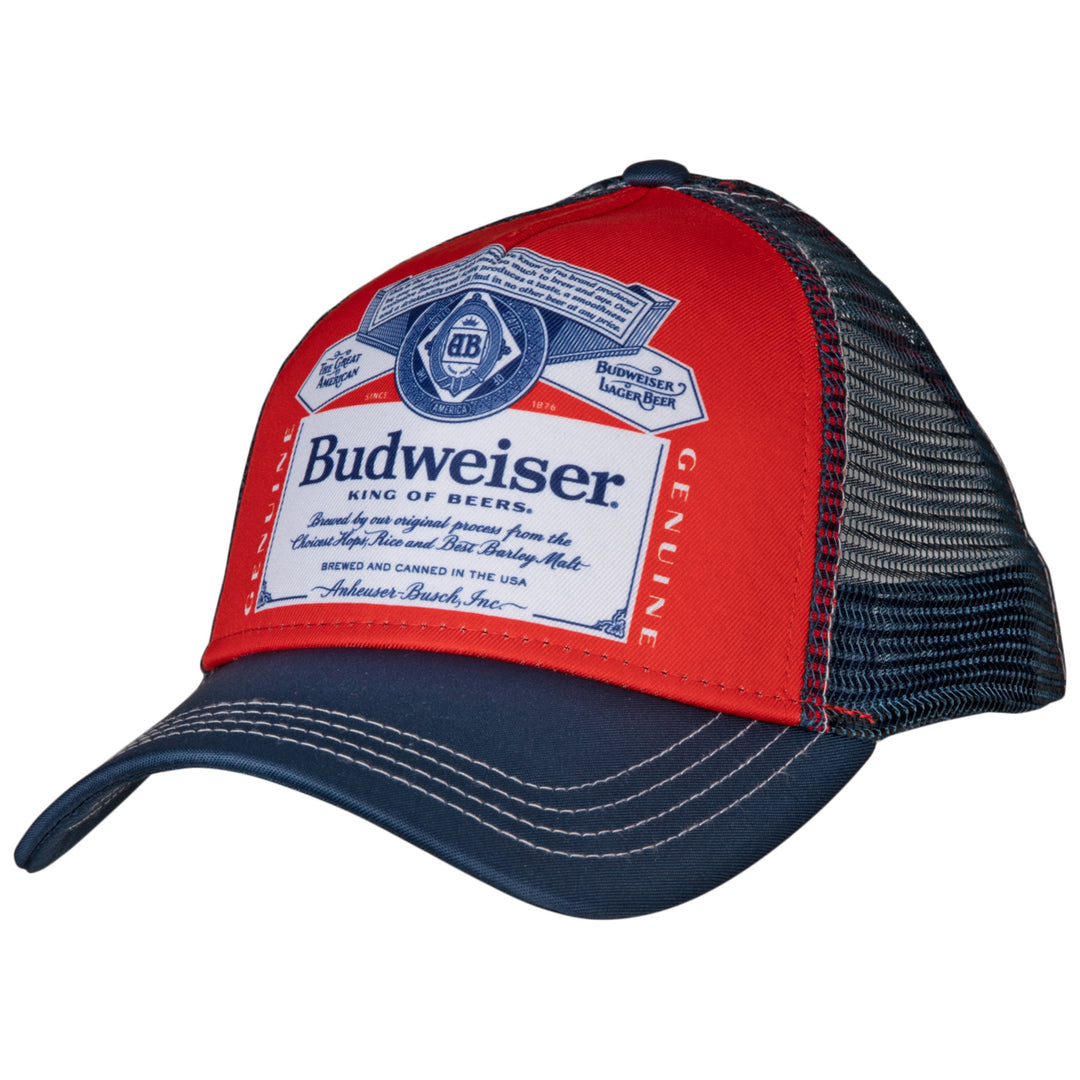 Budweiser Curved Brim Snapback Hat Image 3