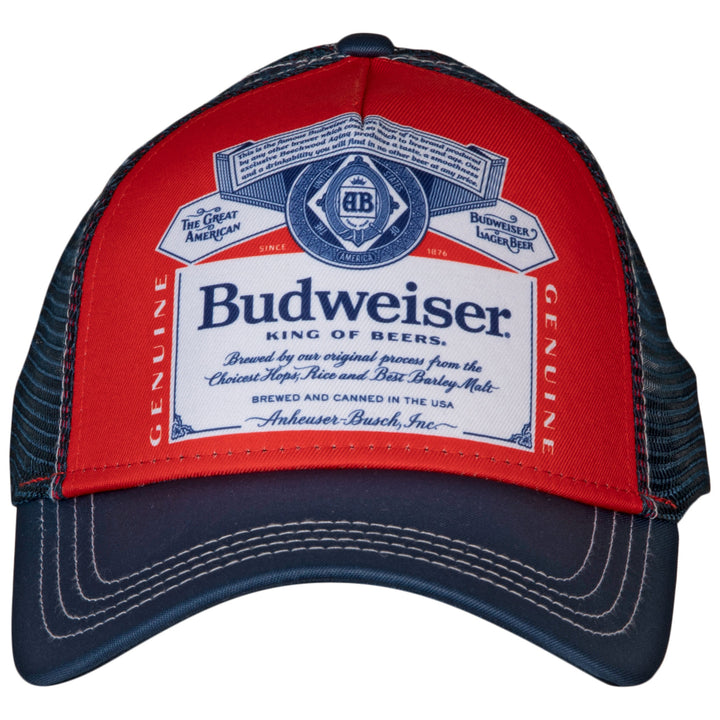 Budweiser Curved Brim Snapback Hat Image 4