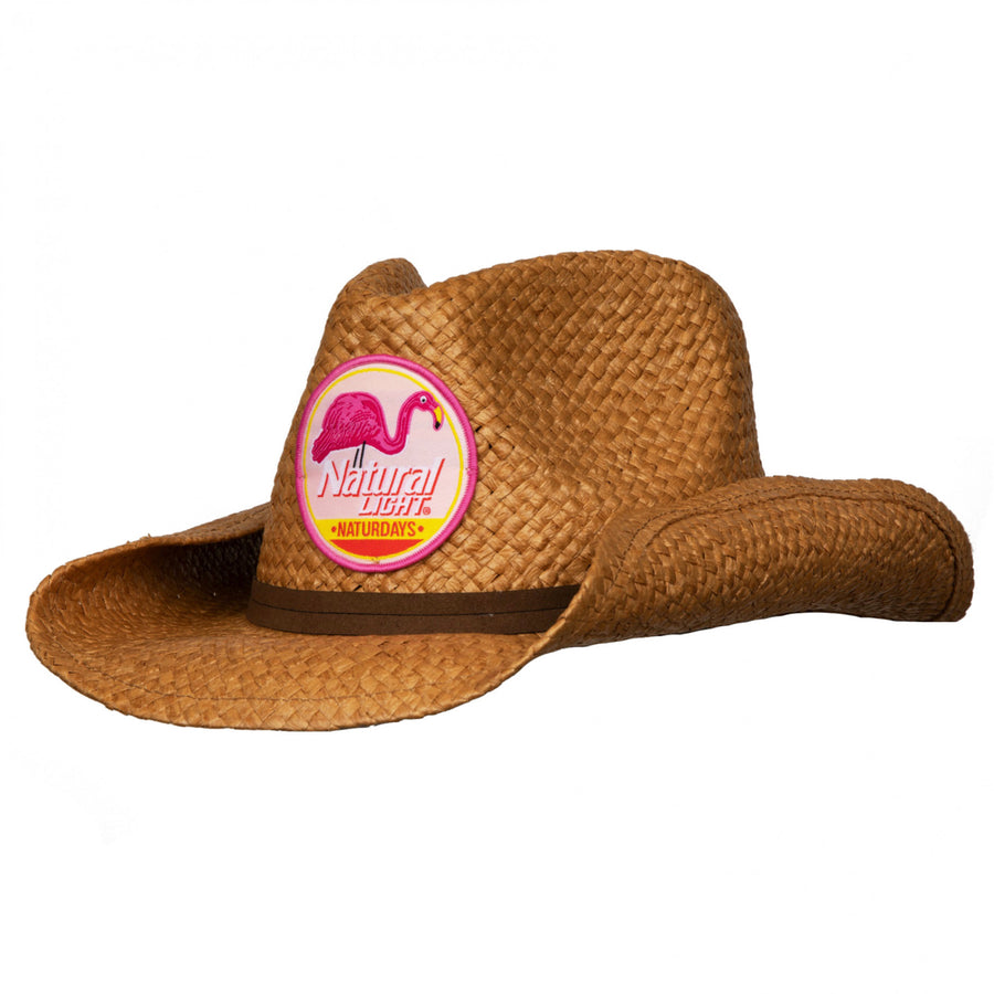 Natural Light Naturdays Straw Cowboy Hat With Brown Band Image 1