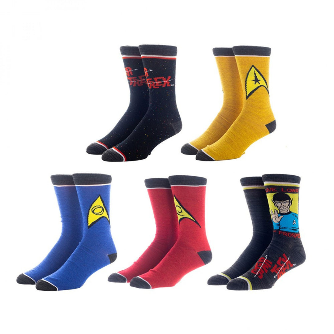 Star Trek 5-Pair Pack of Crew Socks Image 1