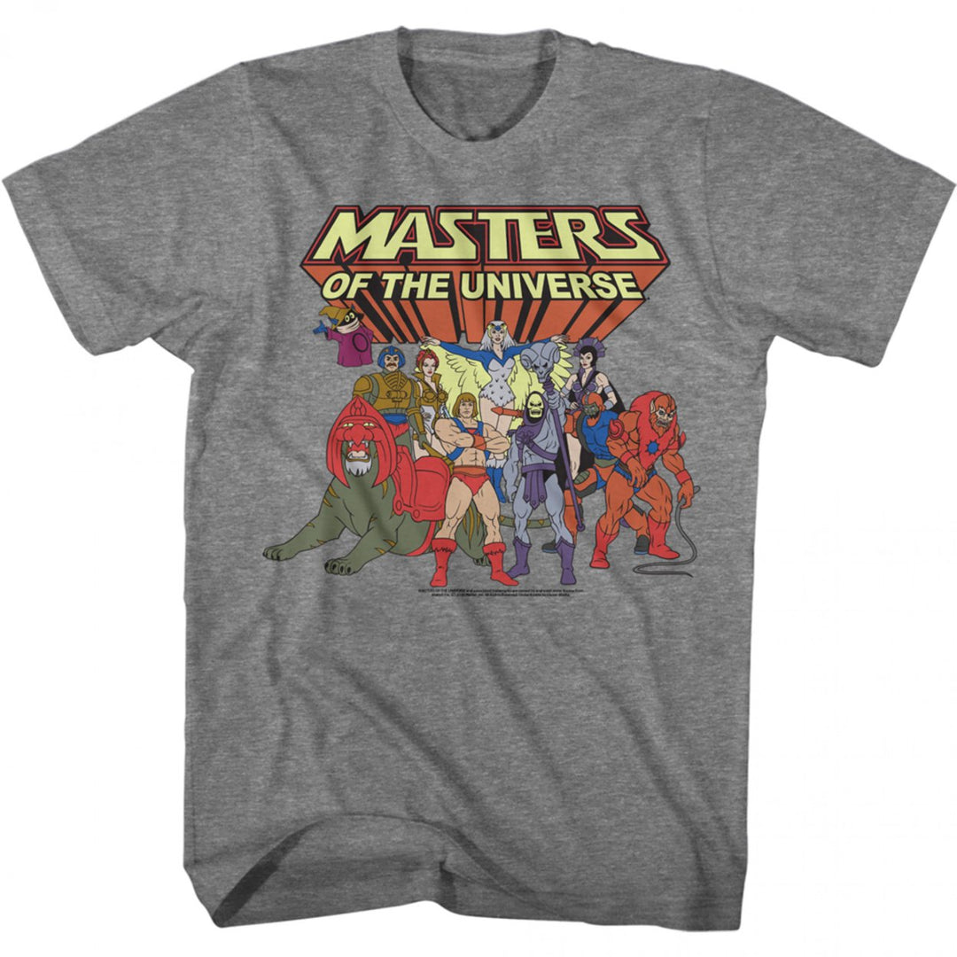 Masters of the Universe He-Man Heroes and Villains Cast T-Shirt Image 1