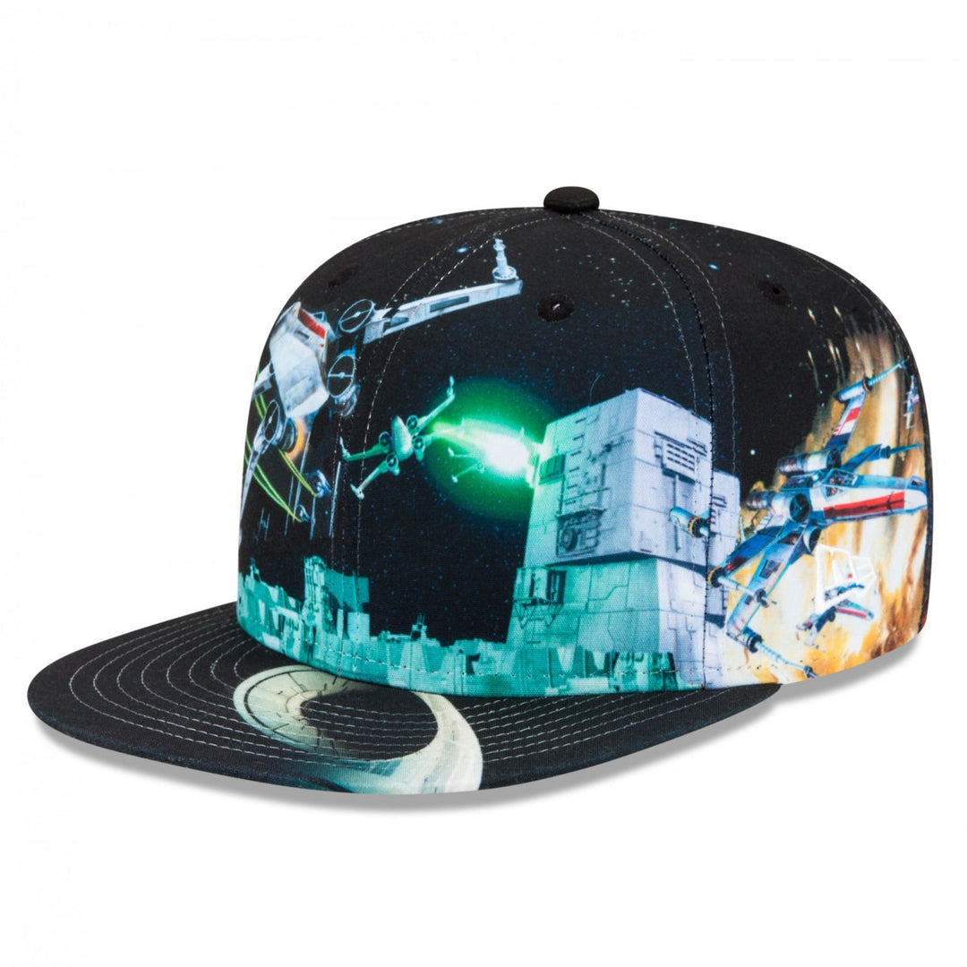 Star Wars Episode 4 Death Star Battle Scene Era 59Fifty Fitted Hat Image 1