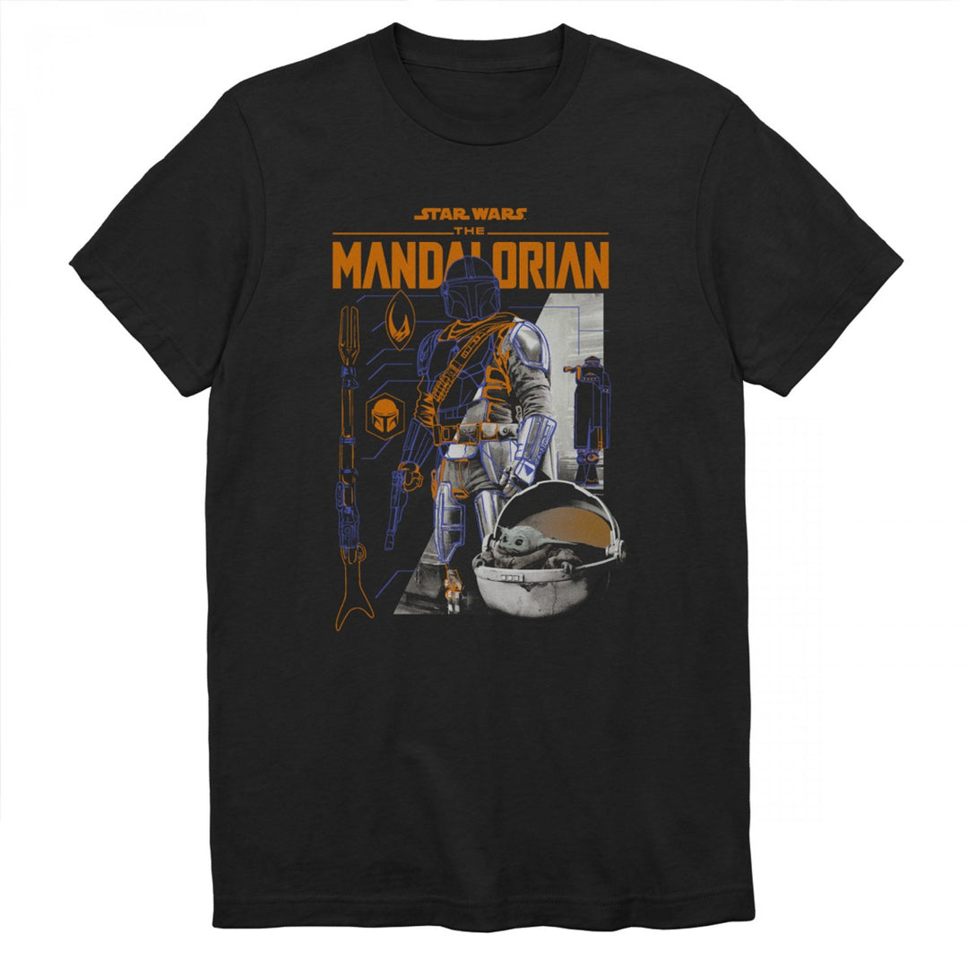 Star Wars Mandalorian and The Child Light and Dark Side T-Shirt Image 1