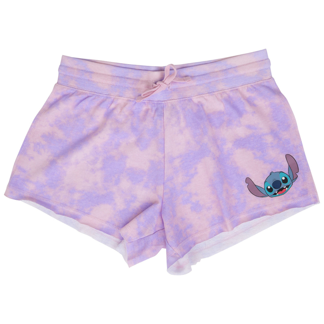 Lilo and Stitch Character Face Tie Dye Shorts Image 1