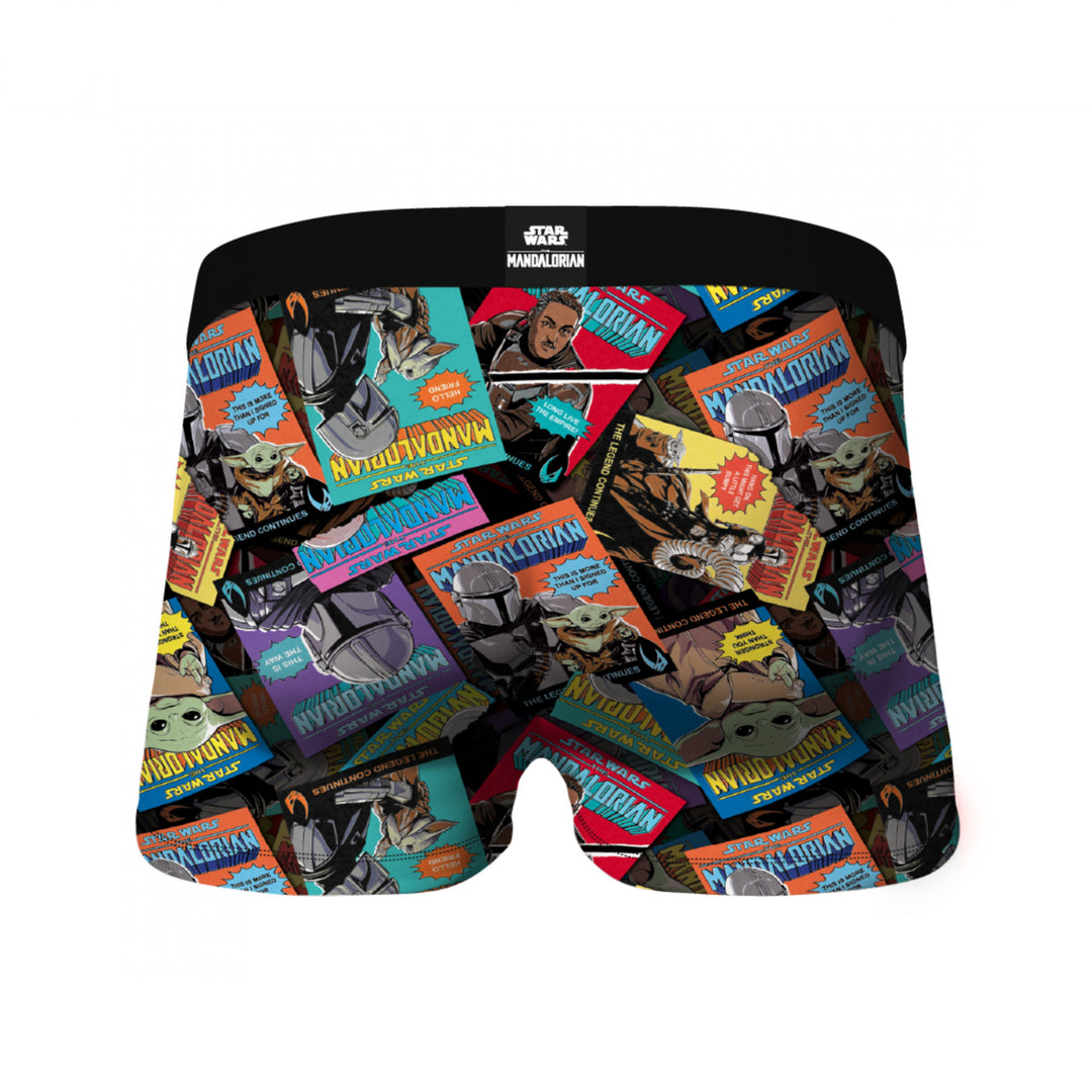 Crazy Boxers Star Wars Mandalorian and The Child Comic Boxer Briefs Image 2