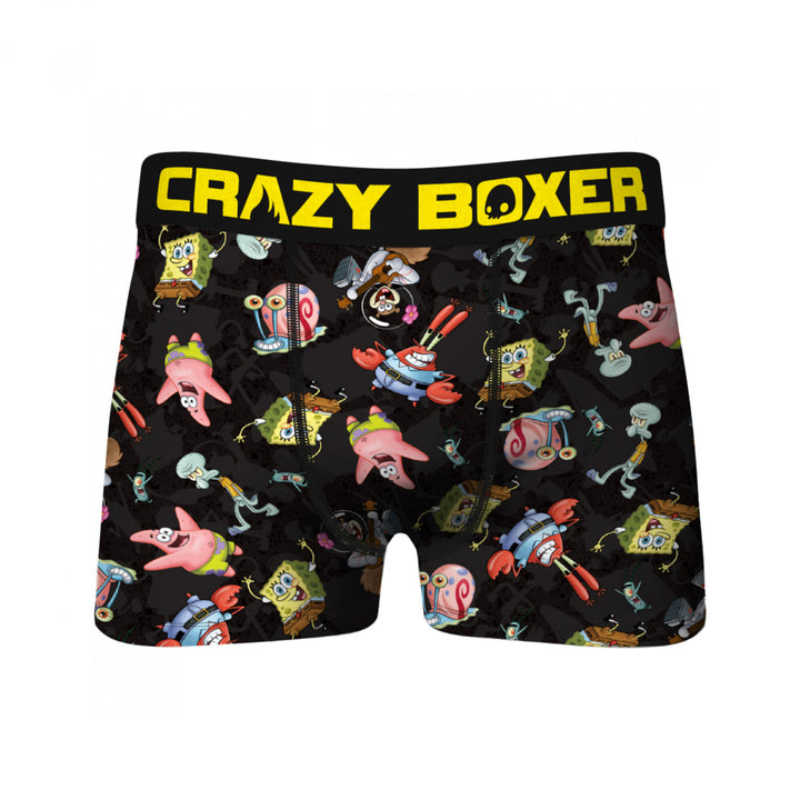 Crazy Boxers SpongeBob SquarePants Characters All Over Boxer Briefs Image 1