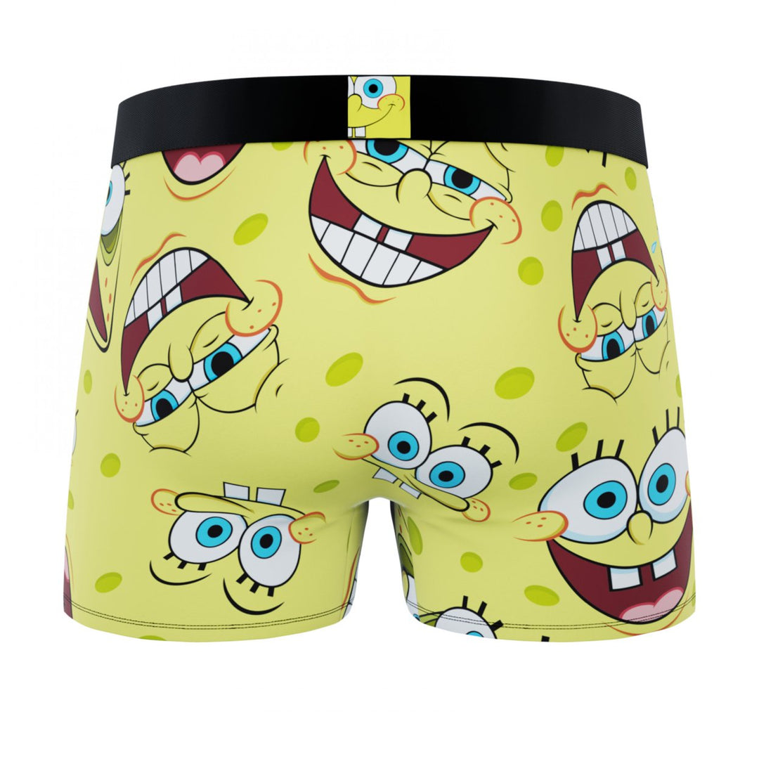 Crazy Boxers SpongeBob SquarePants Face All Over Boxer Briefs Image 2