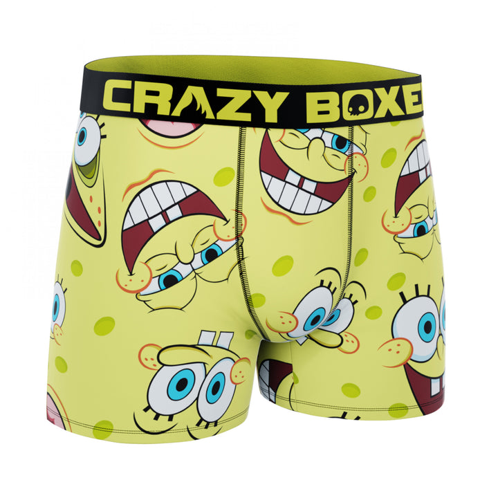 Crazy Boxers SpongeBob SquarePants Face All Over Boxer Briefs Image 3