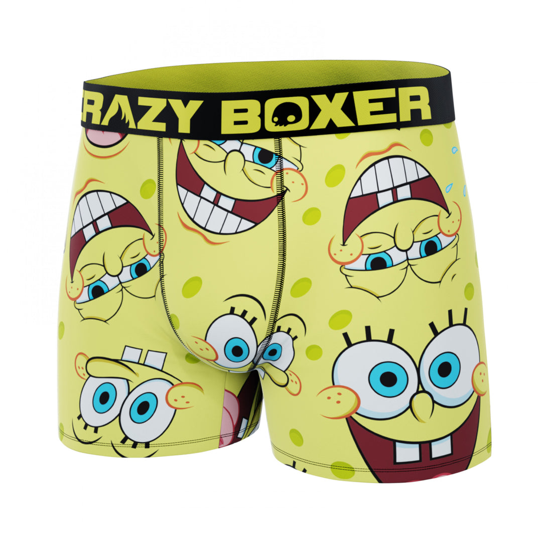 Crazy Boxers SpongeBob SquarePants Face All Over Boxer Briefs Image 4