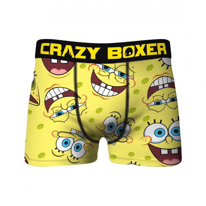 Crazy Boxers SpongeBob SquarePants Face All Over Boxer Briefs Image 4