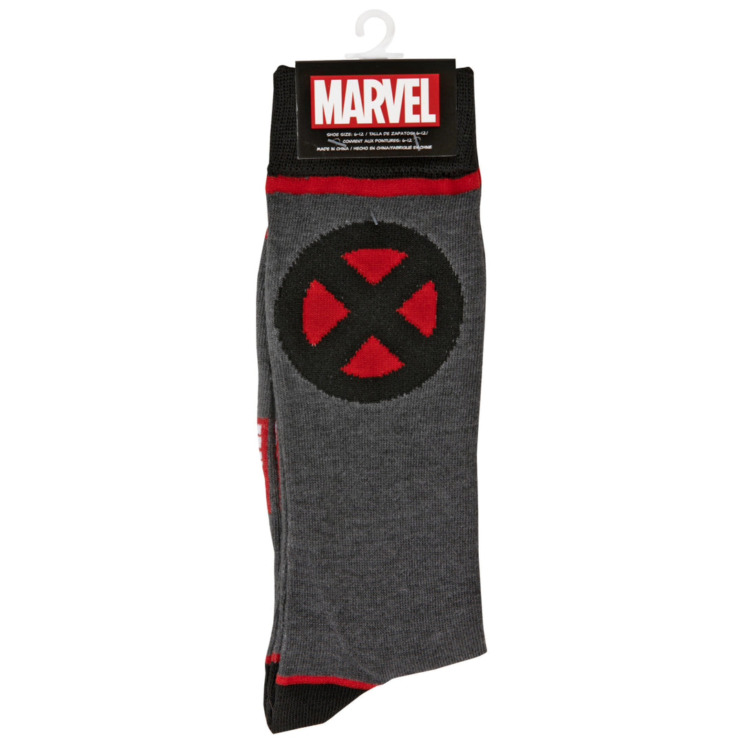 Marvel X-Men Symbol Crew Socks Image 6