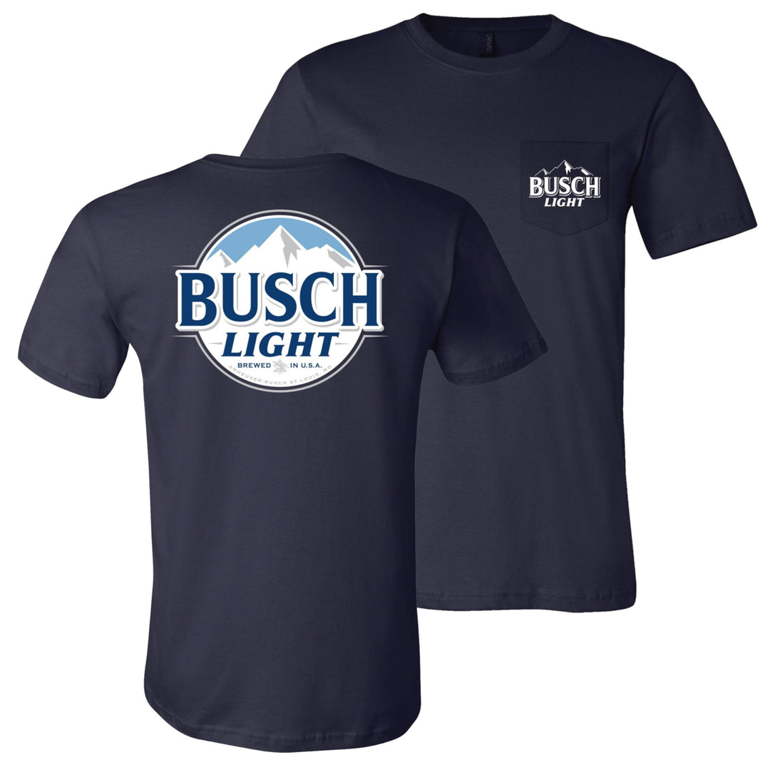 Busch Light Blue Front And Back Pocket T-Shirt Image 1