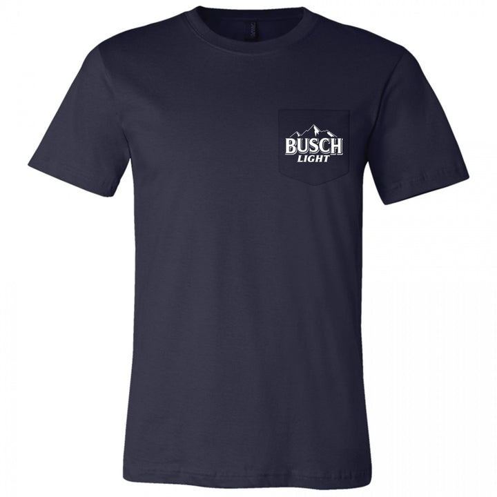 Busch Light Blue Front And Back Pocket T-Shirt Image 3