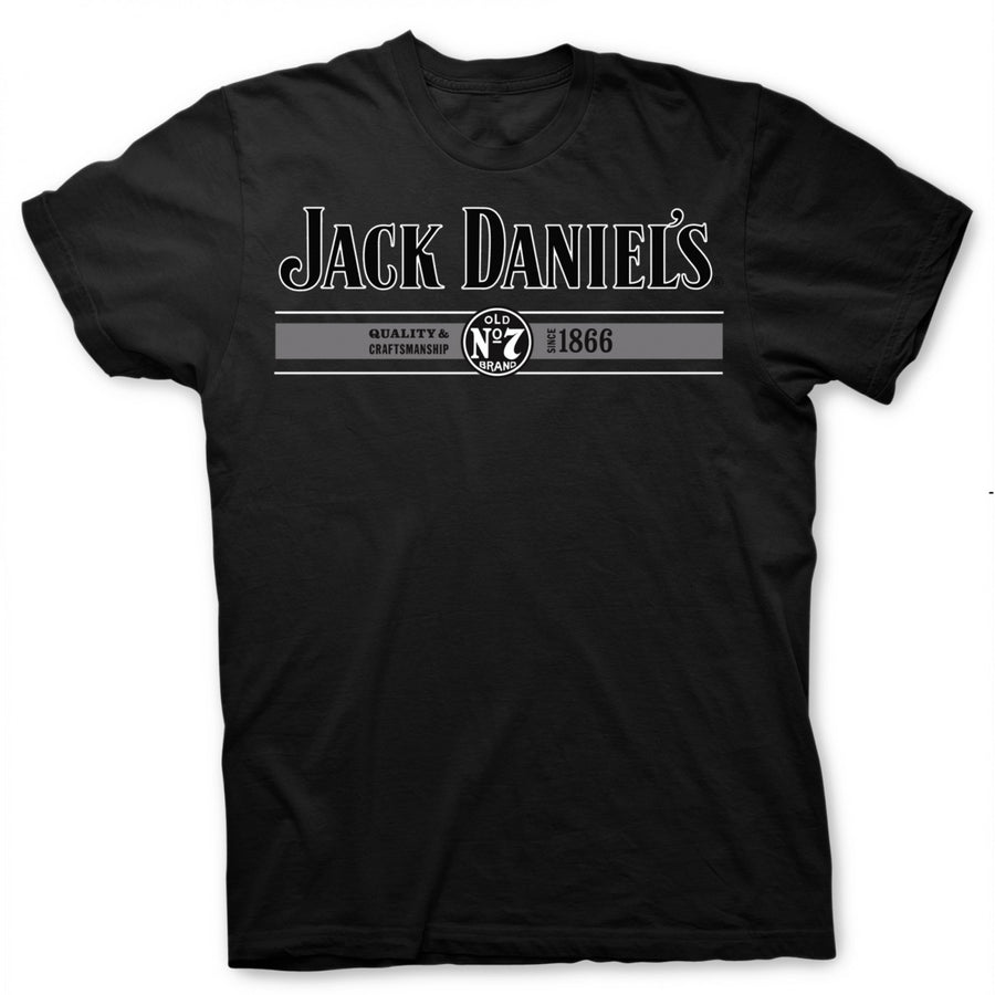 Jack Daniels Logo Quality and Craftsmanship Since 1866 Black T-Shirt Image 1