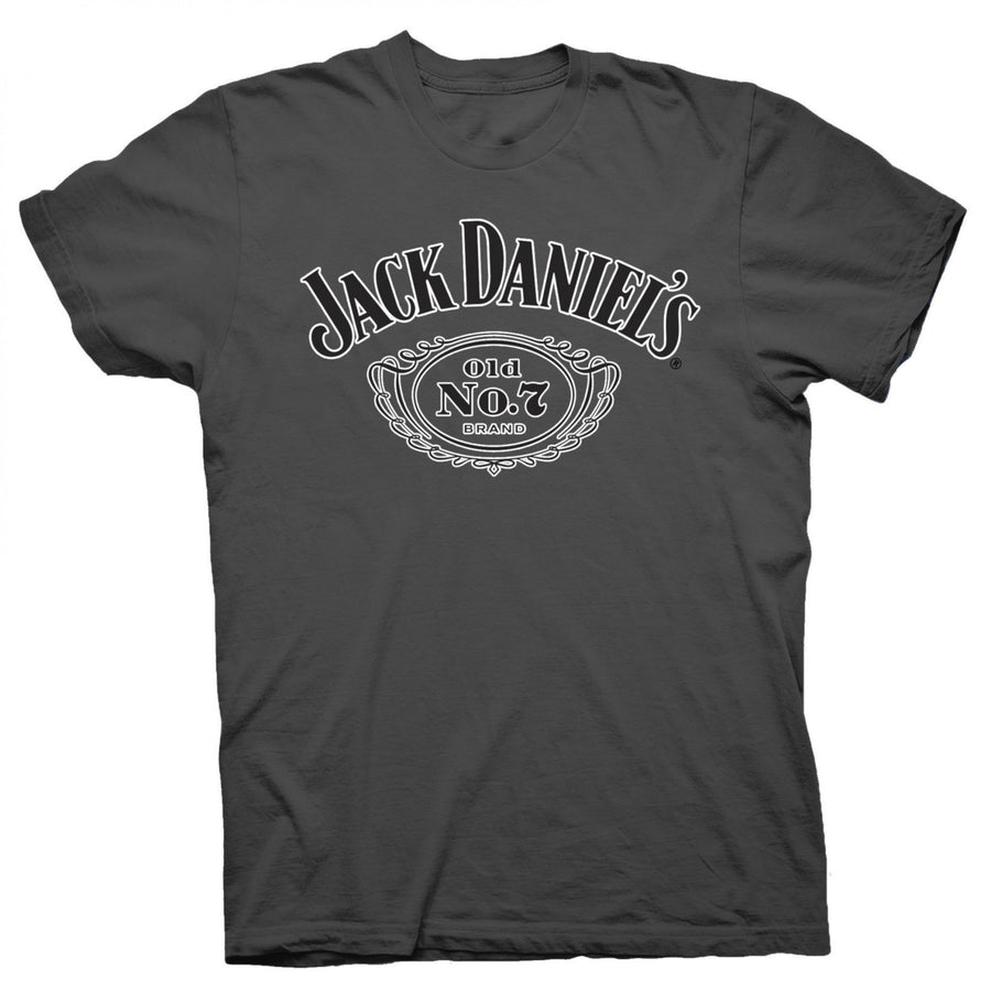 Jack Daniels Old No.7 Brand Logo Grey T-Shirt Image 1