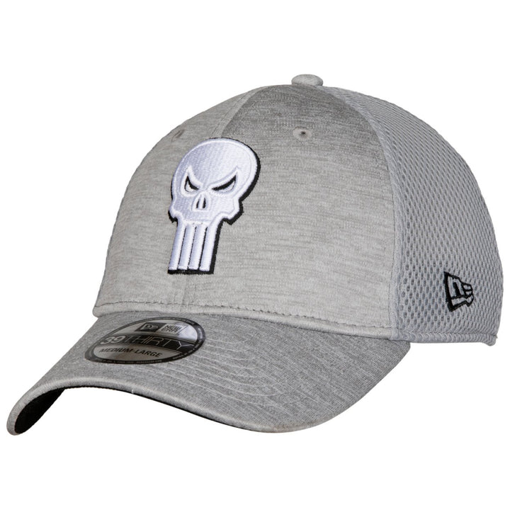 Punisher Skull Symbol Grey Shadow Tech Era 39Thirty Fitted Hat Image 1