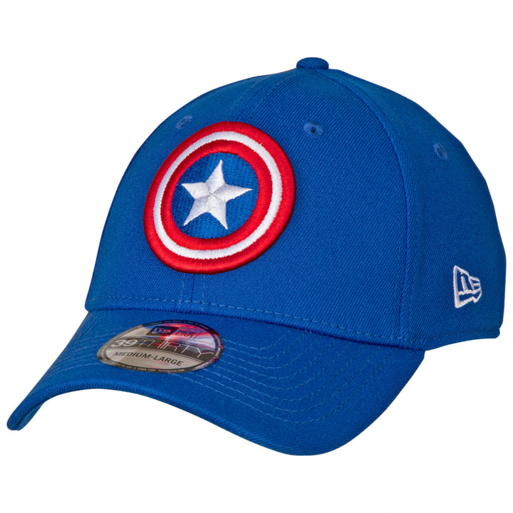 Captain America Shield Symbol Royal Blue Era 39Thirty Fitted Hat Image 1