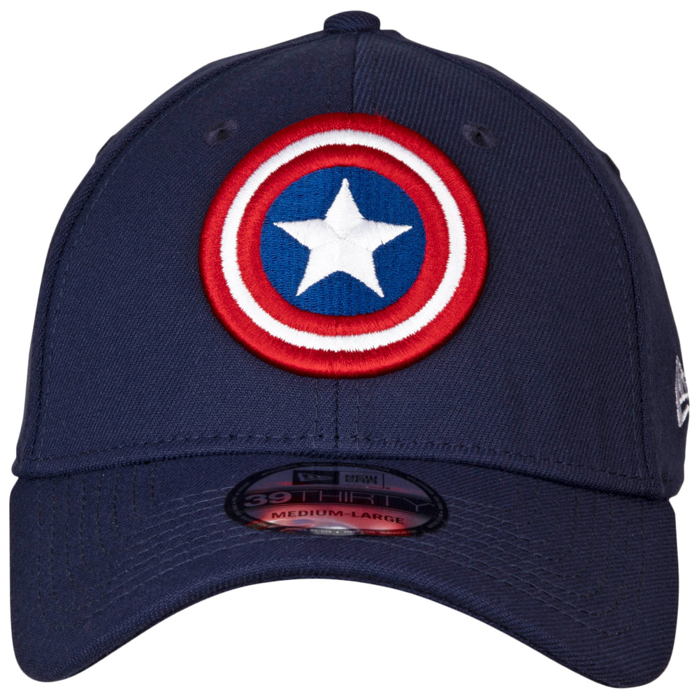 Captain America Shield Symbol Color Block  Era 39Thirty Fitted Hat Image 2